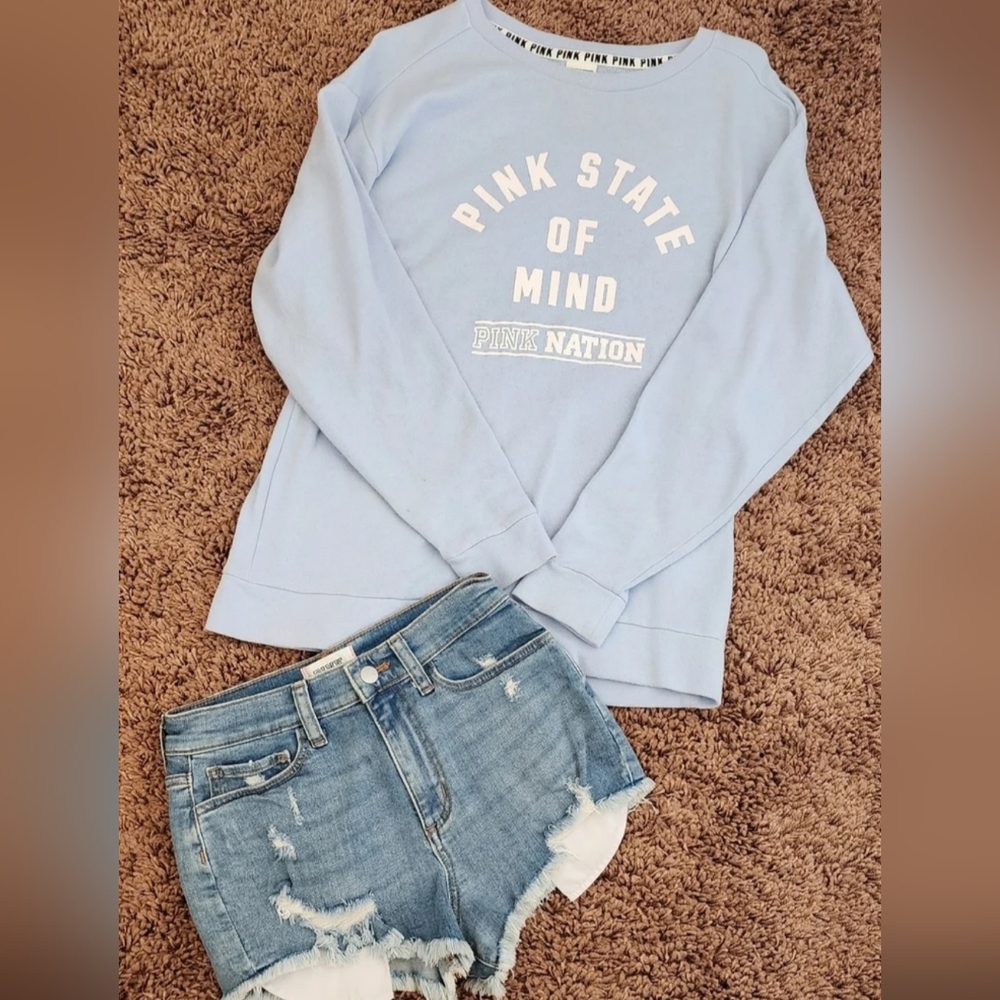 "PINK" SWEATSHIRT & SHORTS BUNDLE!!!